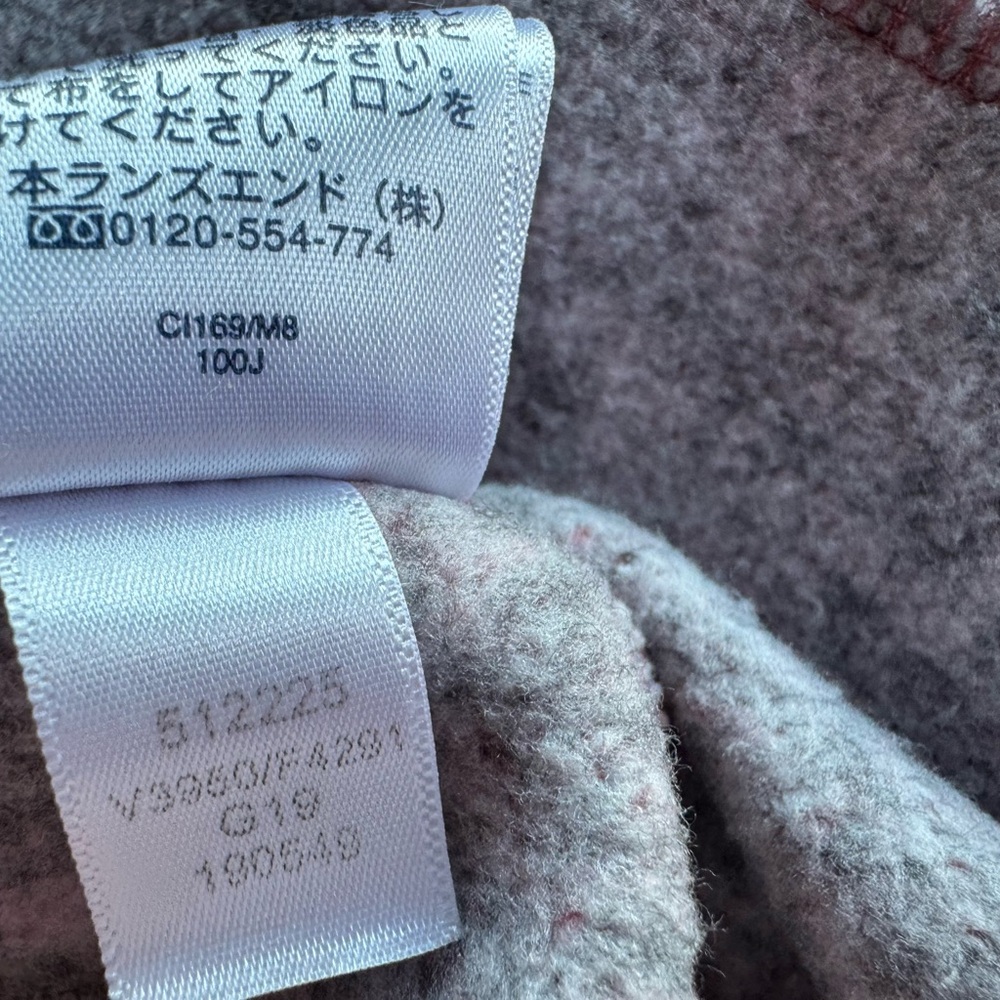 Lands' End Women's Pink Herringbone Full Zip Fleece Utility Jacket Size Large L - Picture 14 of 14